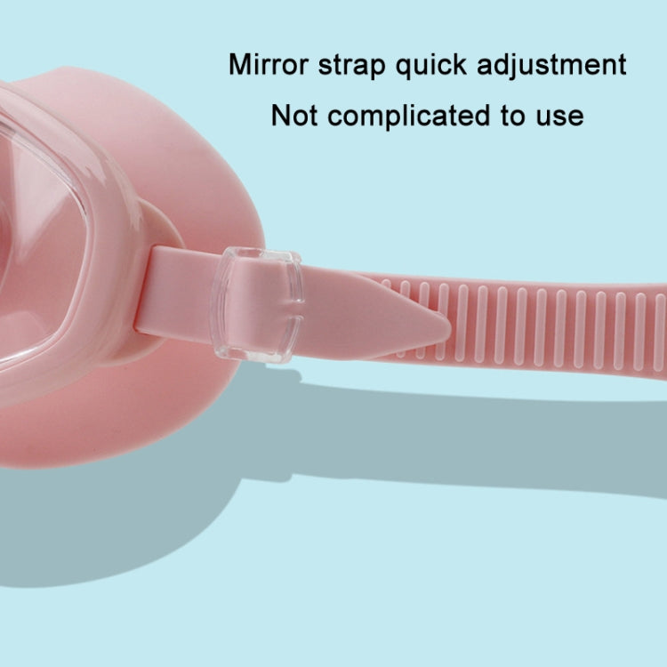 Children Anti-fog Large Frame Swimming Goggles With Conjoined Earplugs