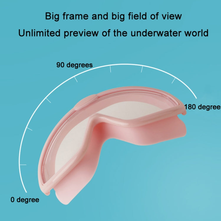 Children Anti-fog Large Frame Swimming Goggles With Conjoined Earplugs