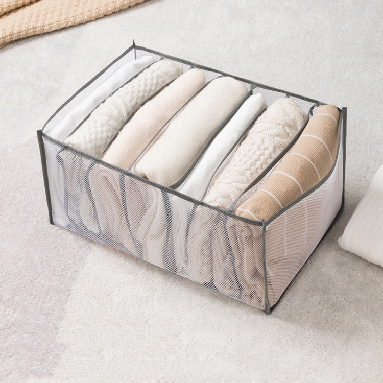 Non-woven Clothing Sorting Storage Box Gray L 7 Grids
