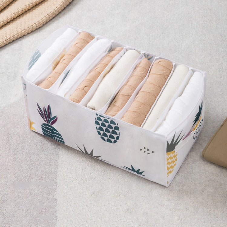 Non-woven Clothing Sorting Storage Box Pineapple Portable 9 Grids