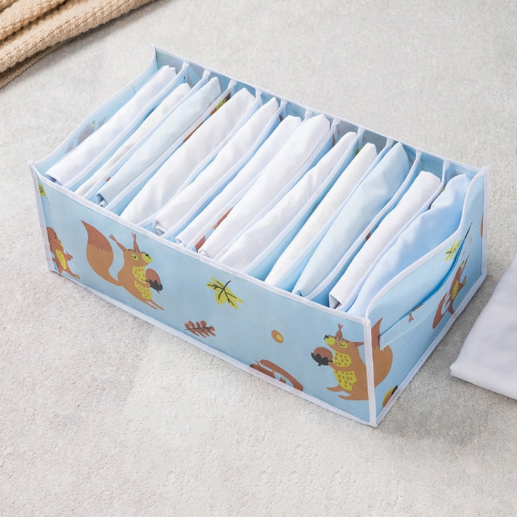 Non-woven Clothing Sorting Storage Box Little Squirrel Portable 12 Grids