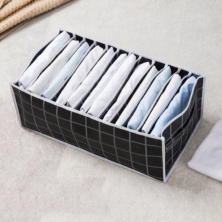 Non-woven Clothing Sorting Storage Box Black Grid Portable 12 Grids