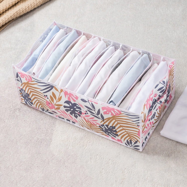 Non-woven Clothing Sorting Storage Box Pink Banana Portable 12 Grids