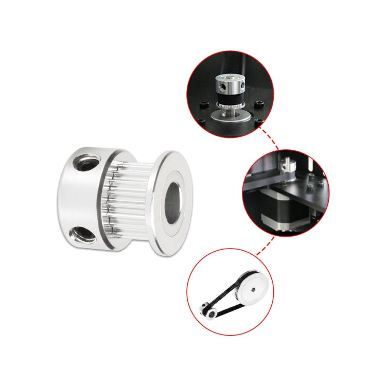 10 PCS GT2 3D Printer Synchronous Wheel Transmission Leather Pulley, Specification: 20 Tooth 5mm