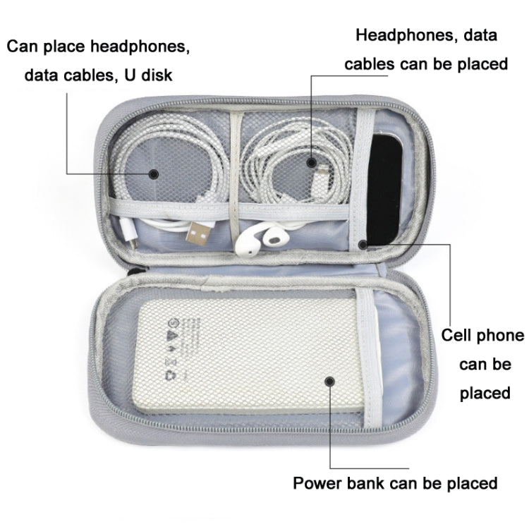 Power Hard Drive Digital Accessories Dustproof Storage Bag, Style: Power Bank Bag (Gray)