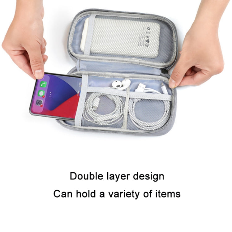 Power Hard Drive Digital Accessories Dustproof Storage Bag, Style: Power Bank Bag (Gray)