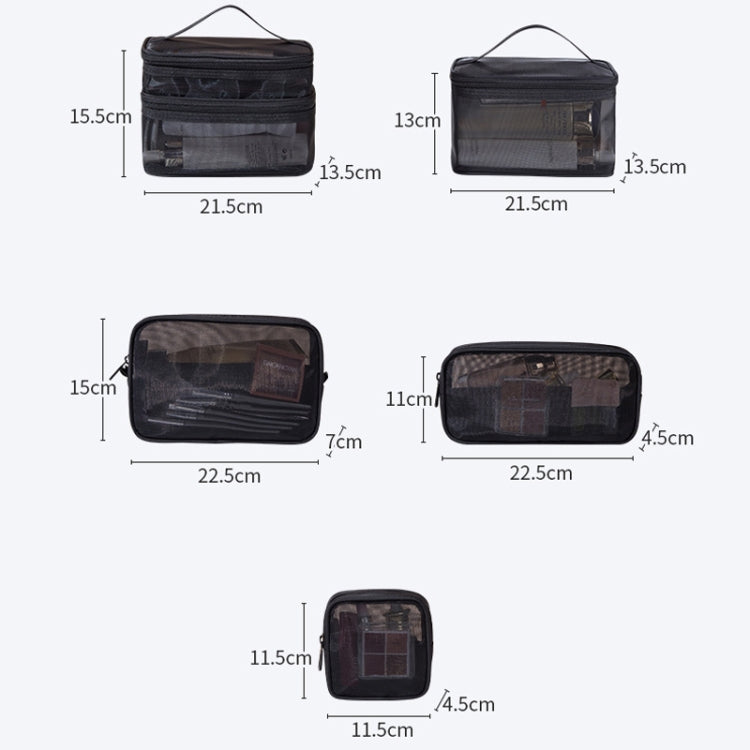 Multifunctional Portable Large Capacity Toiletry Cosmetic Bag, Color: Wine Red Double Layer