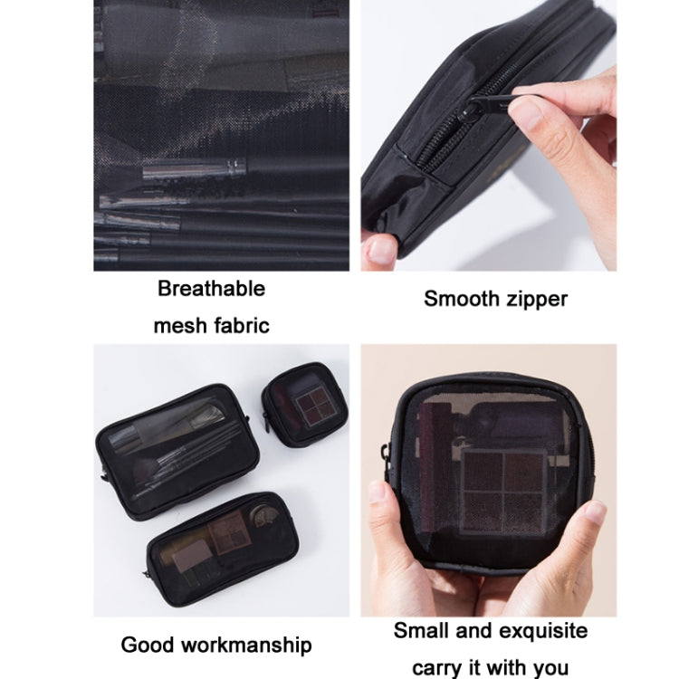 Multifunctional Portable Large Capacity Toiletry Cosmetic Bag, Color: Wine Red Double Layer
