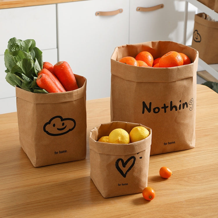 Desktop Separate Storage Washable Kraft Paper Bag, Size: 10x10x15cm