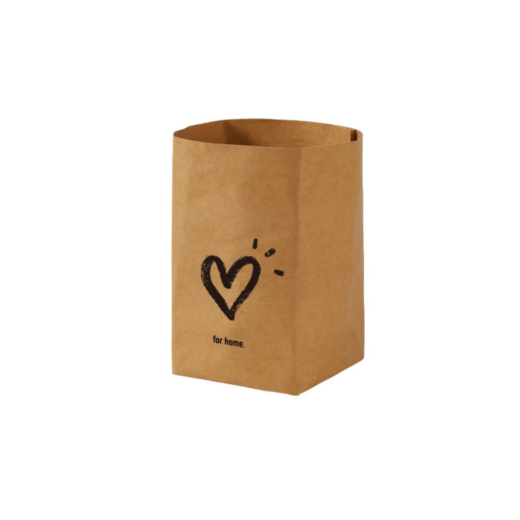 Desktop Separate Storage Washable Kraft Paper Bag, Size: Love 12x12x23cm