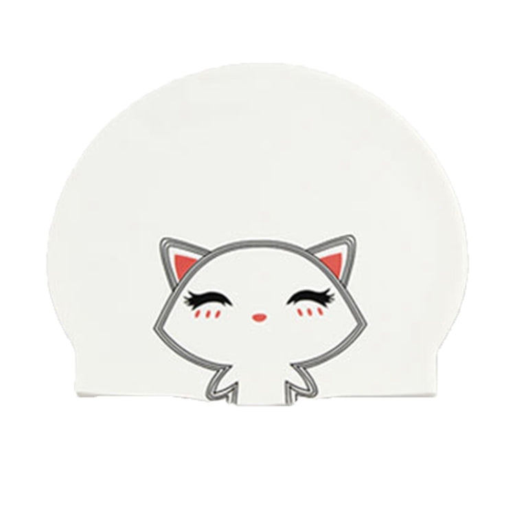Hy08 Cute Cartoon Print Silicone Swimming Cap, Spec: Princess Cat