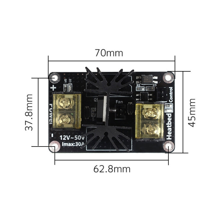 3D Printer Motherboard High Power Hot Bed Module MOS Tube Power Expansion