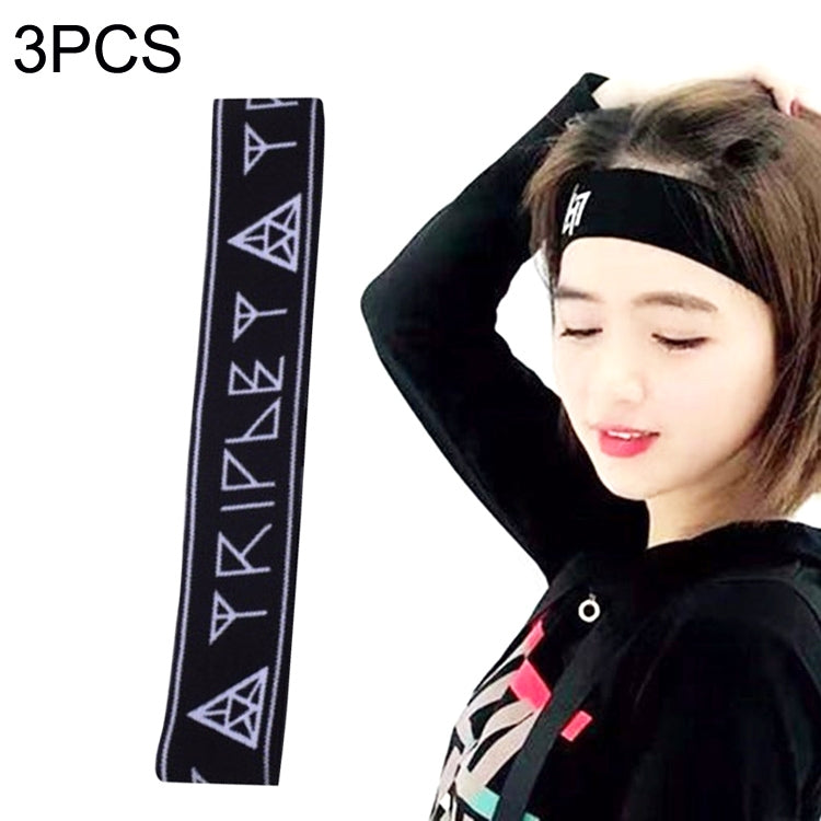 3PCS Running Fitness Sports Sweat Absorbing Headband