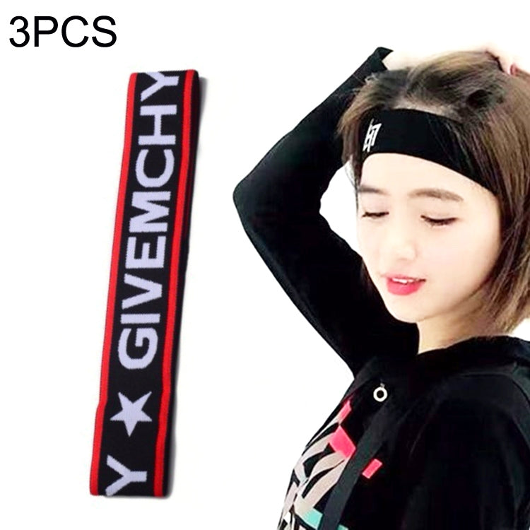 3PCS Running Fitness Sports Sweat Absorbing Headband