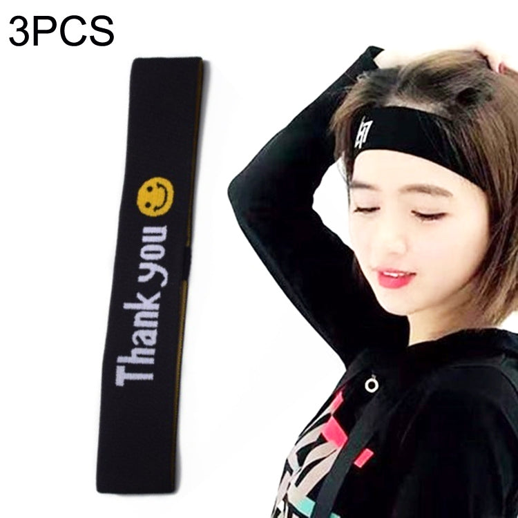 3PCS Running Fitness Sports Sweat Absorbing Headband