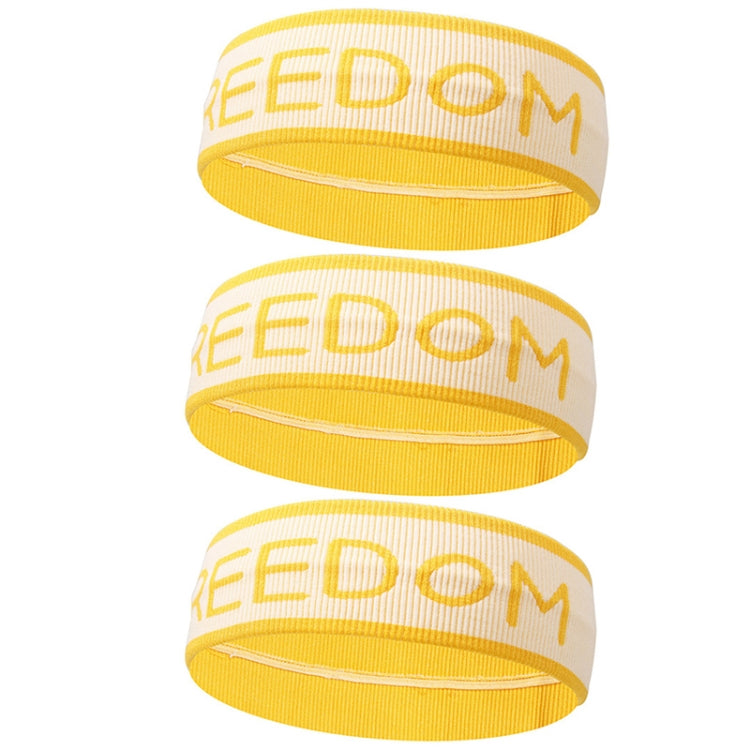 3PCS Alphabet Stretch Wool Tie Hair Band Sports Yoga Knitted Sweat Absorbing Hair Band