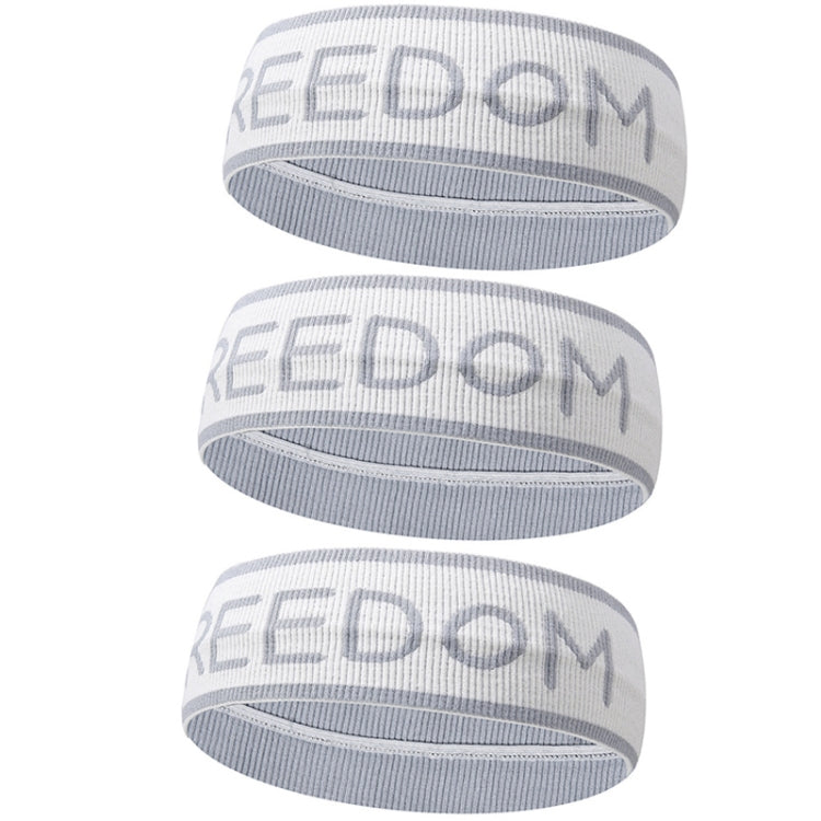 3PCS Alphabet Stretch Wool Tie Hair Band Sports Yoga Knitted Sweat Absorbing Hair Band