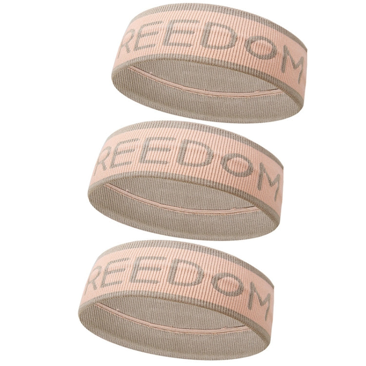 3PCS Alphabet Stretch Wool Tie Hair Band Sports Yoga Knitted Sweat Absorbing Hair Band