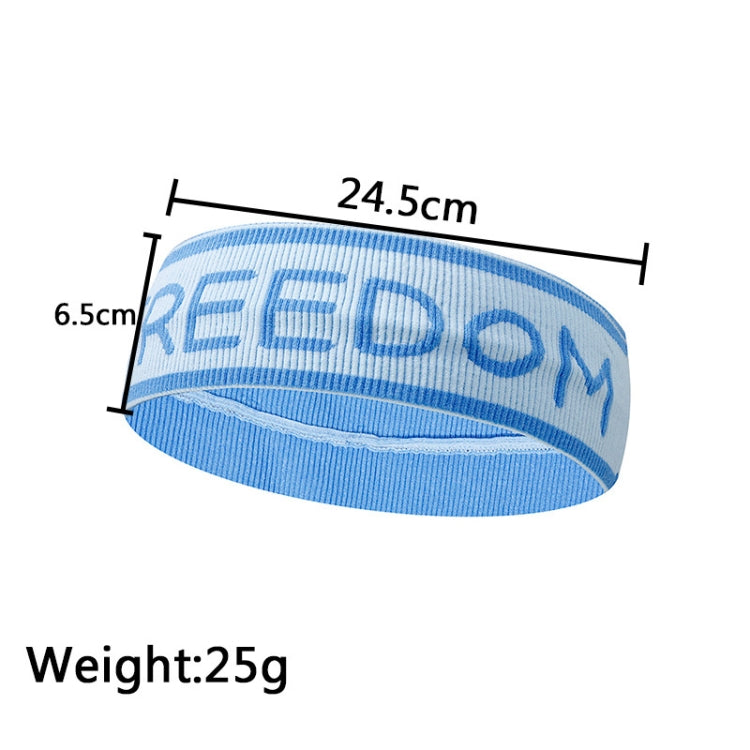 3PCS Alphabet Stretch Wool Tie Hair Band Sports Yoga Knitted Sweat Absorbing Hair Band