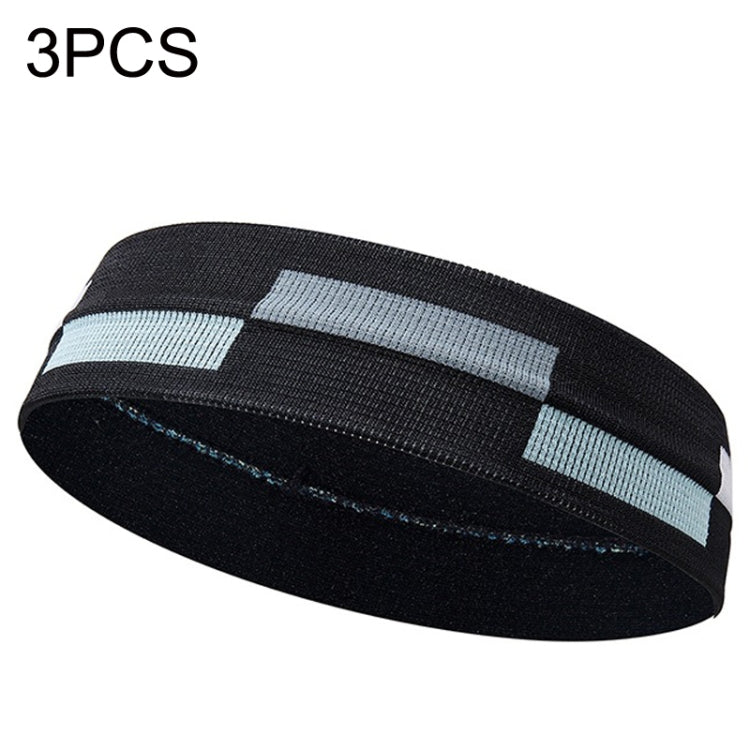3PCS Elastic Knitted Headband Thin Sports Fitness Running Antiperspirant Hairband