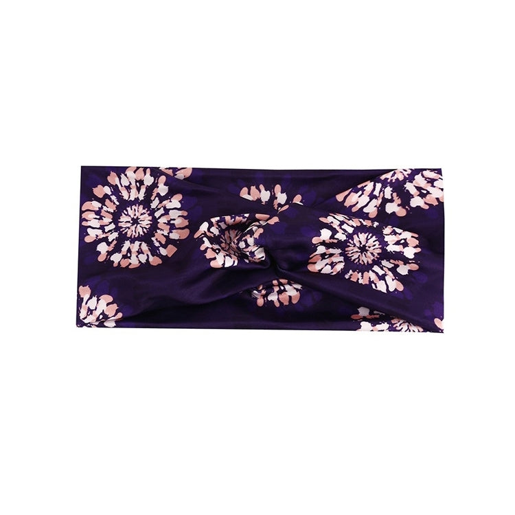 3PCS Colorful Printed Stretch Sports Headband Tie Dye Cross Mid End Headband