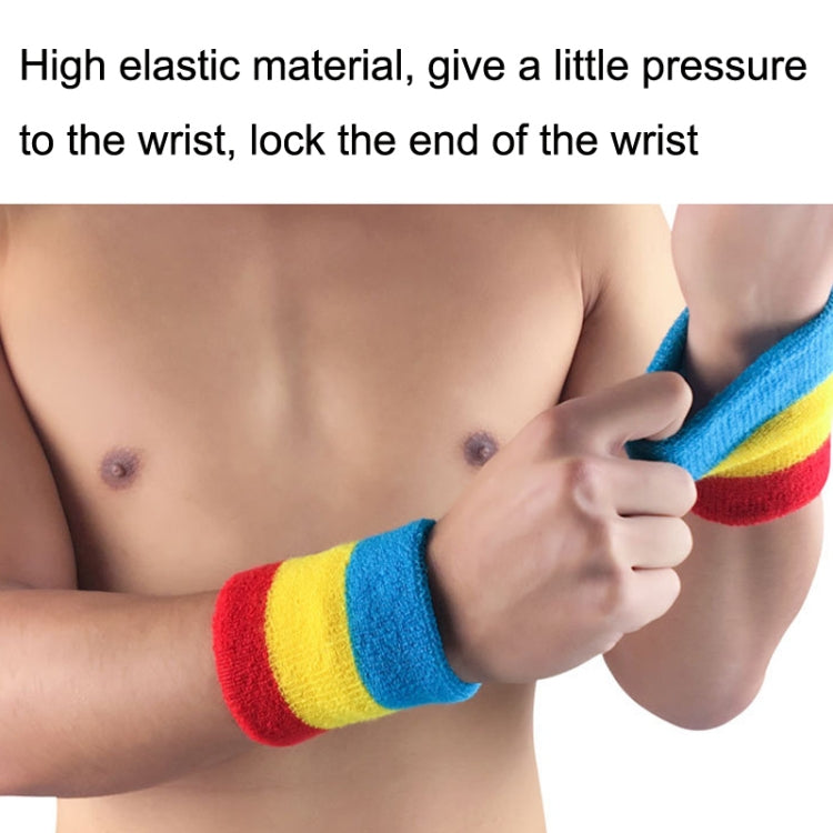 2PCS Basketball Badminton Tennis Running Fitness Towel Sweat-absorbent Sports Wrist