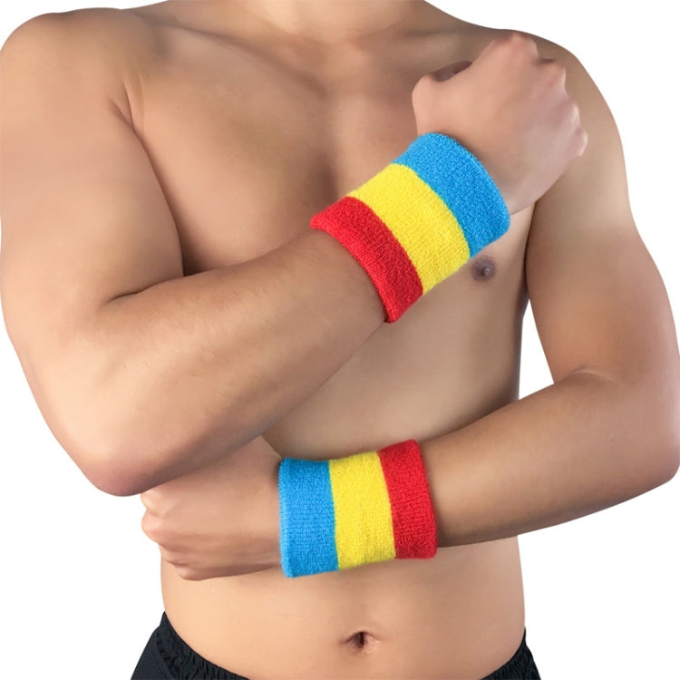 2PCS Basketball Badminton Tennis Running Fitness Towel Sweat-absorbent Sports Wrist