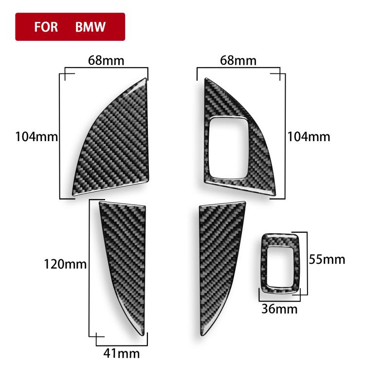 For BMW X1 F48/X2 F39 5pcs /Set Right-Hand Drive Front Rear Door Storage Box Panel Stickers - Black