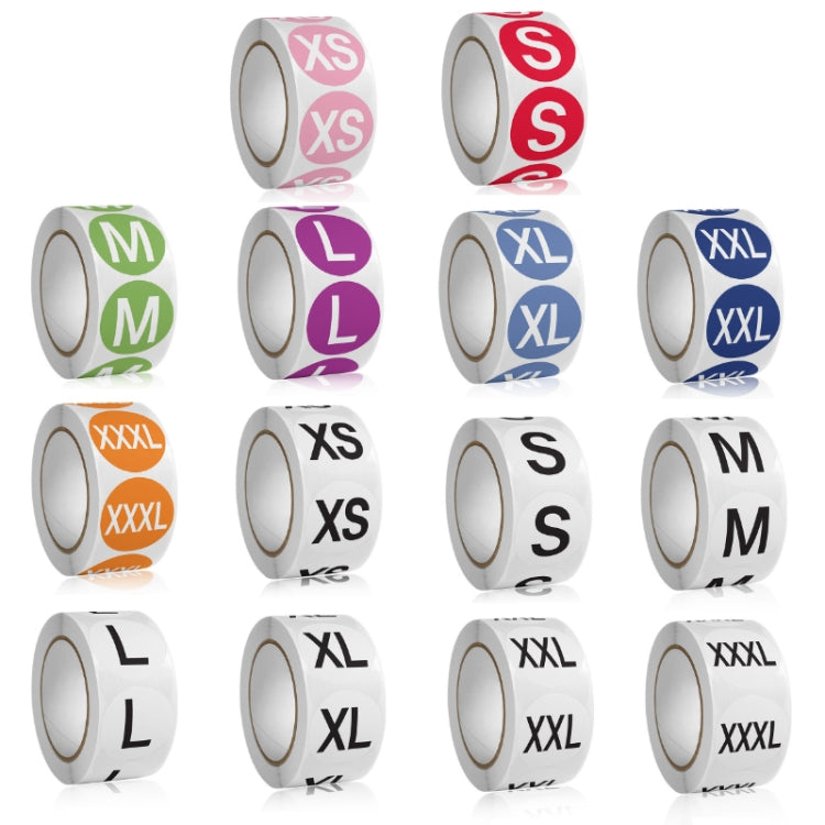 10 PCS Clothing Shoes & Hats Size Model Label Round Sticker