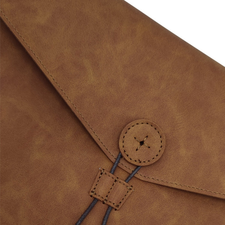S121 Leather Wear-resistant Business Briefcase, Color: Brown