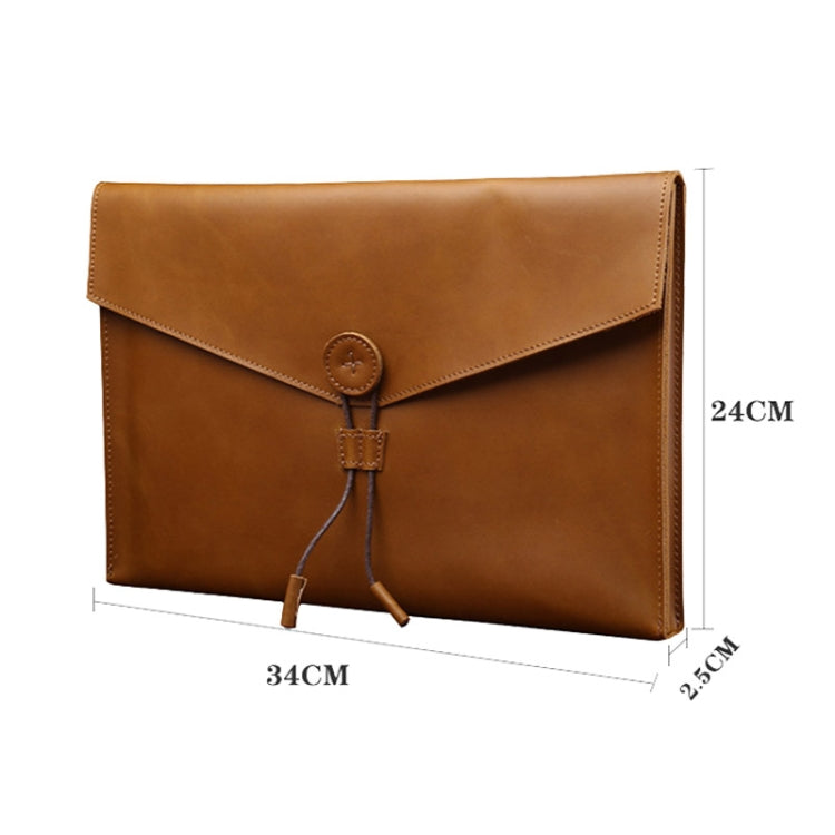 S121 Leather Wear-resistant Business Briefcase, Color: Wine Red