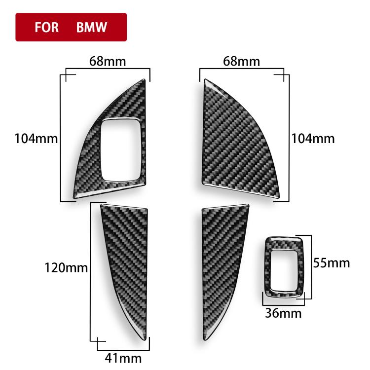 For BMW X1 F48/X2 F39 5pcs /Set Left-Hand Drive Front Rear Door Storage Box Panel Stickers - Black