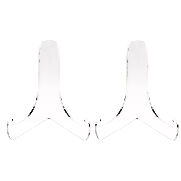 2 PCS Acrylic Transparent Display Shelf Bookshelf Plate Holders, Specification: 11.5x11.5x9cm