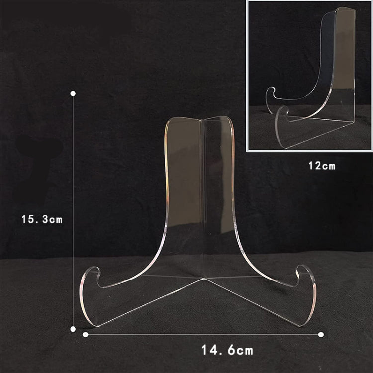 2 PCS Acrylic Transparent Display Shelf Bookshelf Plate Holders, Specification: 14.5x12x15.2cm