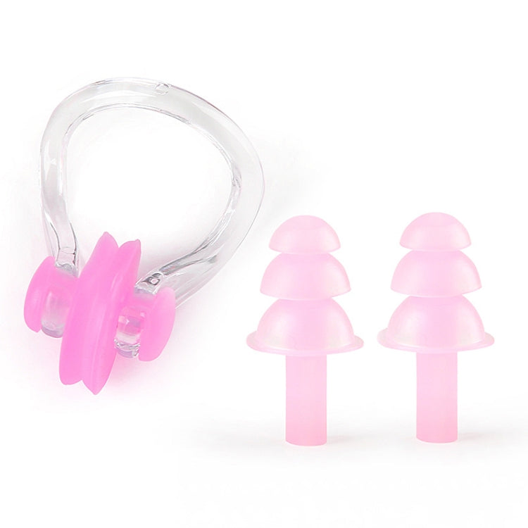 20 Sets Earplugs Nose Clip Silicone Set Swimming Waterproof Equipment