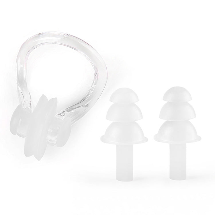 20 Sets Earplugs Nose Clip Silicone Set Swimming Waterproof Equipment
