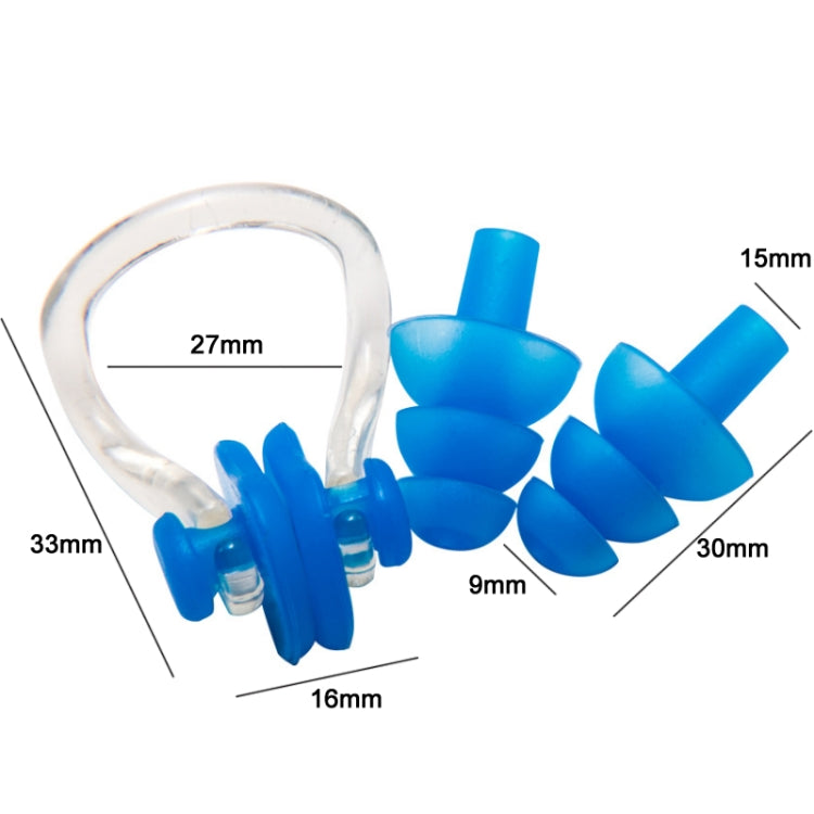20 Sets Earplugs Nose Clip Silicone Set Swimming Waterproof Equipment