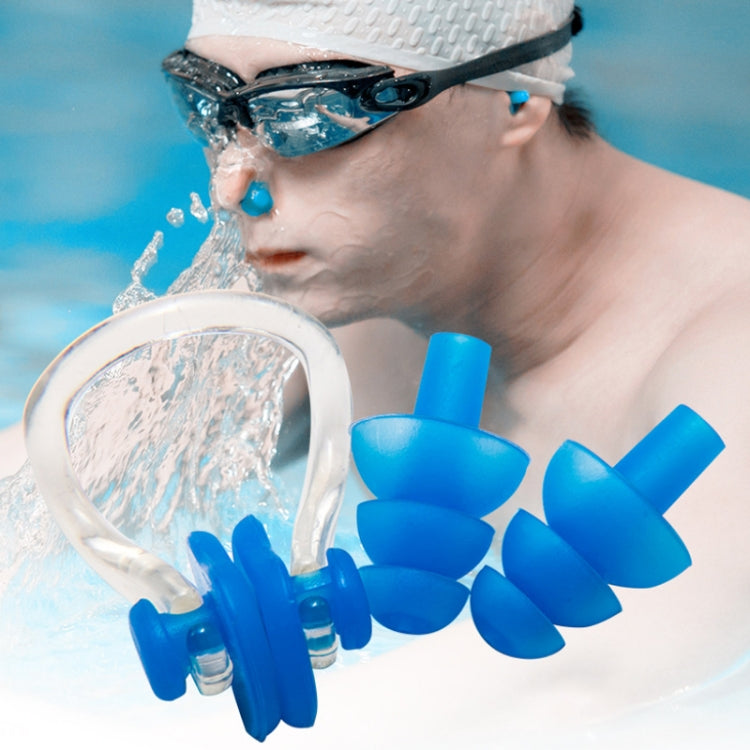 20 Sets Earplugs Nose Clip Silicone Set Swimming Waterproof Equipment
