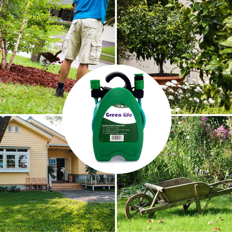 10m Portable Wall Mounted Garden Watering Water Pipe Shelf Combination Set