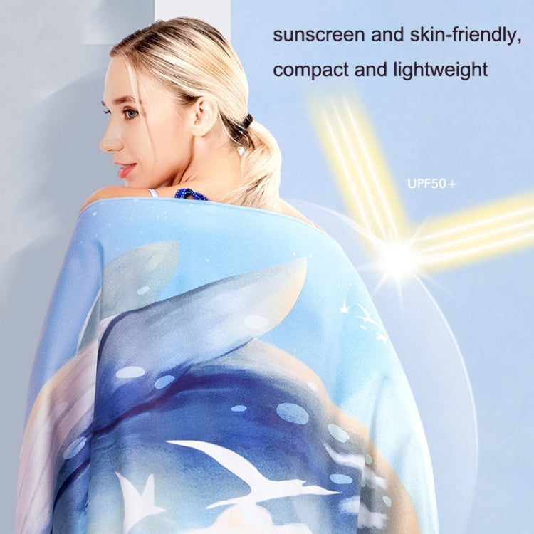 SY004 Resort Seaside Portable Diving Printed Microfiber Beach Towel