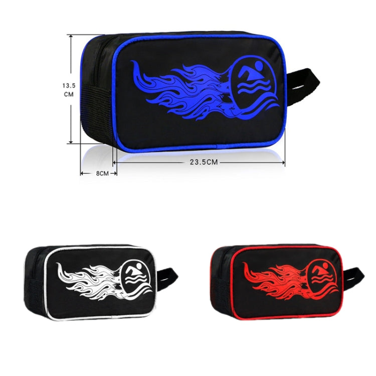 2 PCS Portable Storage Beach Swimming Zipper Tote Bag, Color: Red