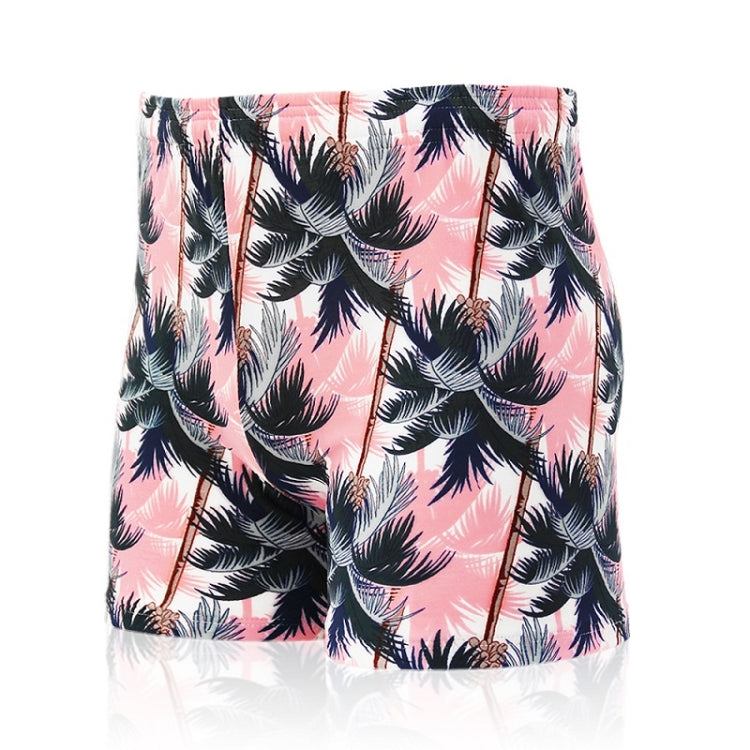 Men Fashion Print Anti Embarrassing Loose Boxer Swim Shorts, Color: