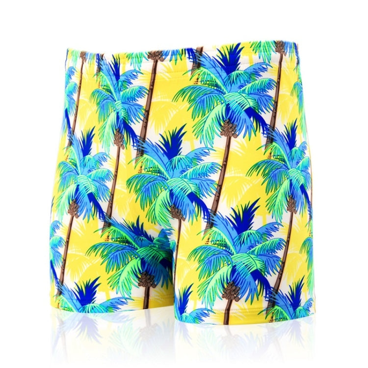 Men Fashion Print Anti Embarrassing Loose Boxer Swim Shorts, Color: