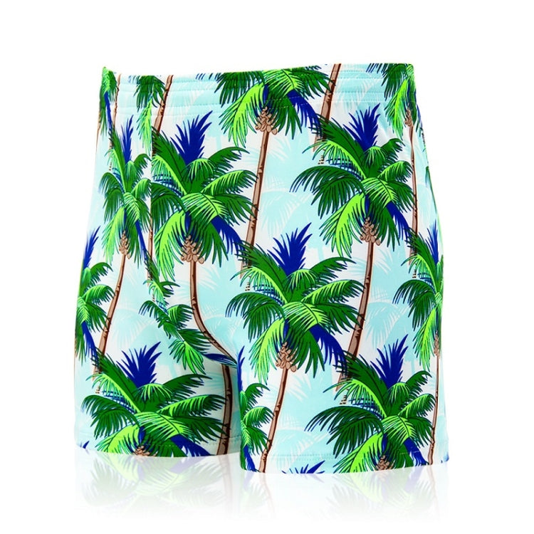 Men Fashion Print Anti Embarrassing Loose Boxer Swim Shorts, Color: