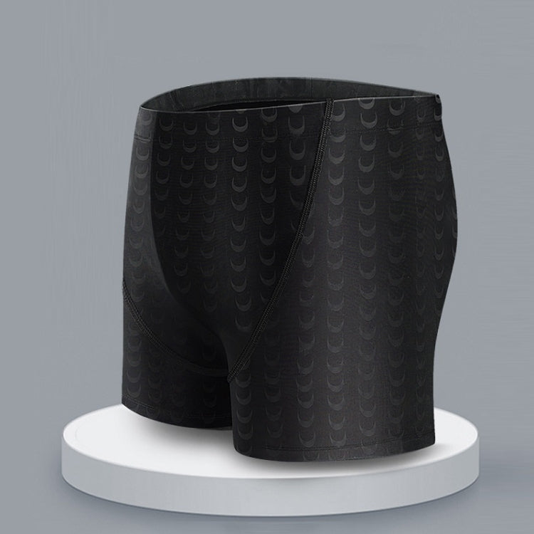 Men Boxer Slim Hot Spring Sharkskin Swimming Shorts, Size: