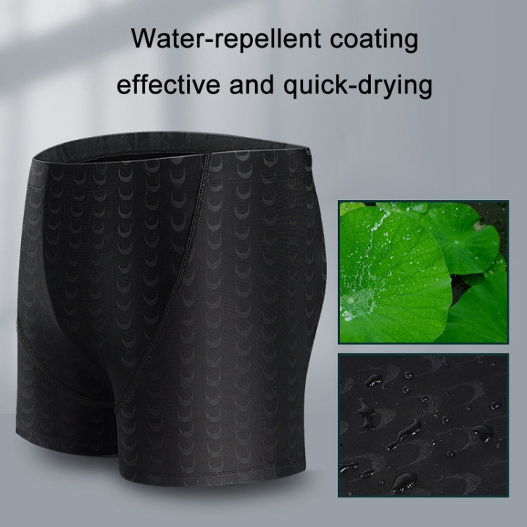 Men Boxer Slim Hot Spring Sharkskin Swimming Shorts, Size: