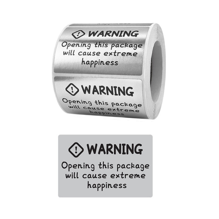 5 PCS Warning That Opening This Package Will Bring Great Happiness Sealing Sticker, Size: 40x60mm