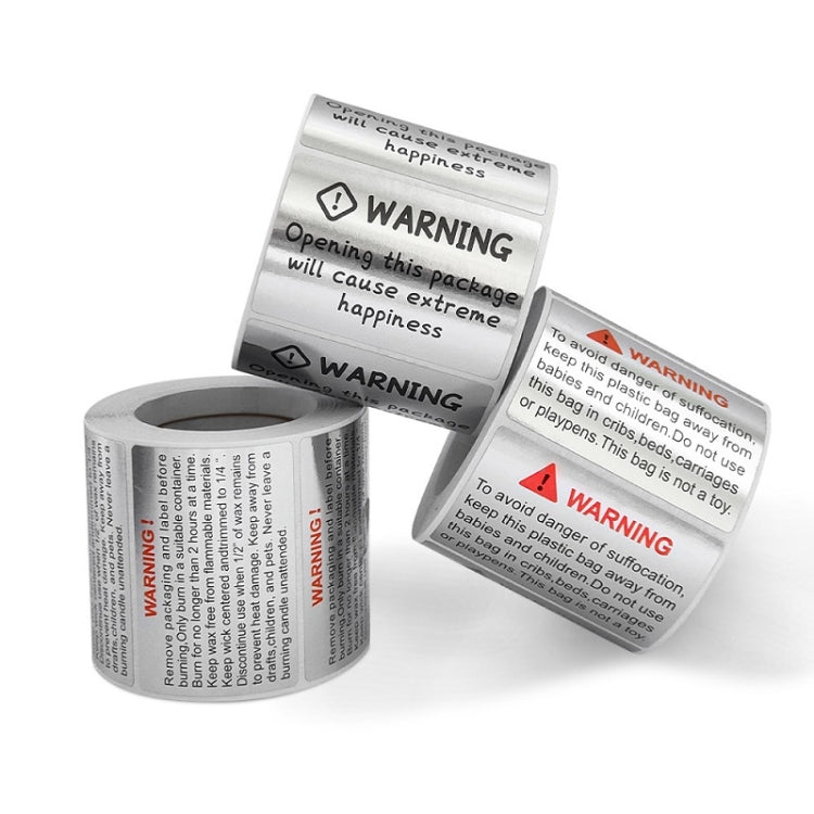 5 PCS Warning That Opening This Package Will Bring Great Happiness Sealing Sticker, Size: 40x60mm