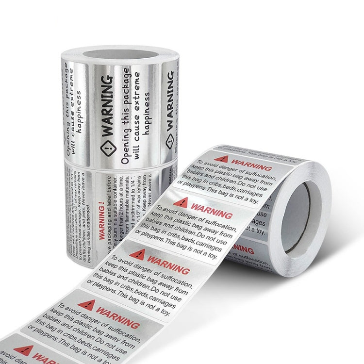 5 PCS Warning That Opening This Package Will Bring Great Happiness Sealing Sticker, Size: 40x60mm