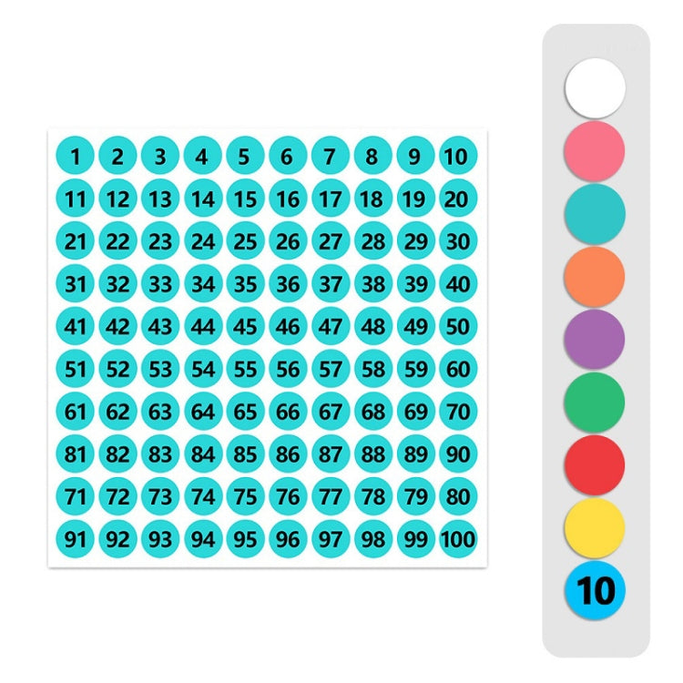 100 PCS Clothes Footwear Size Number Label Sticker, Random Color Delivery, Diameter: 13mm